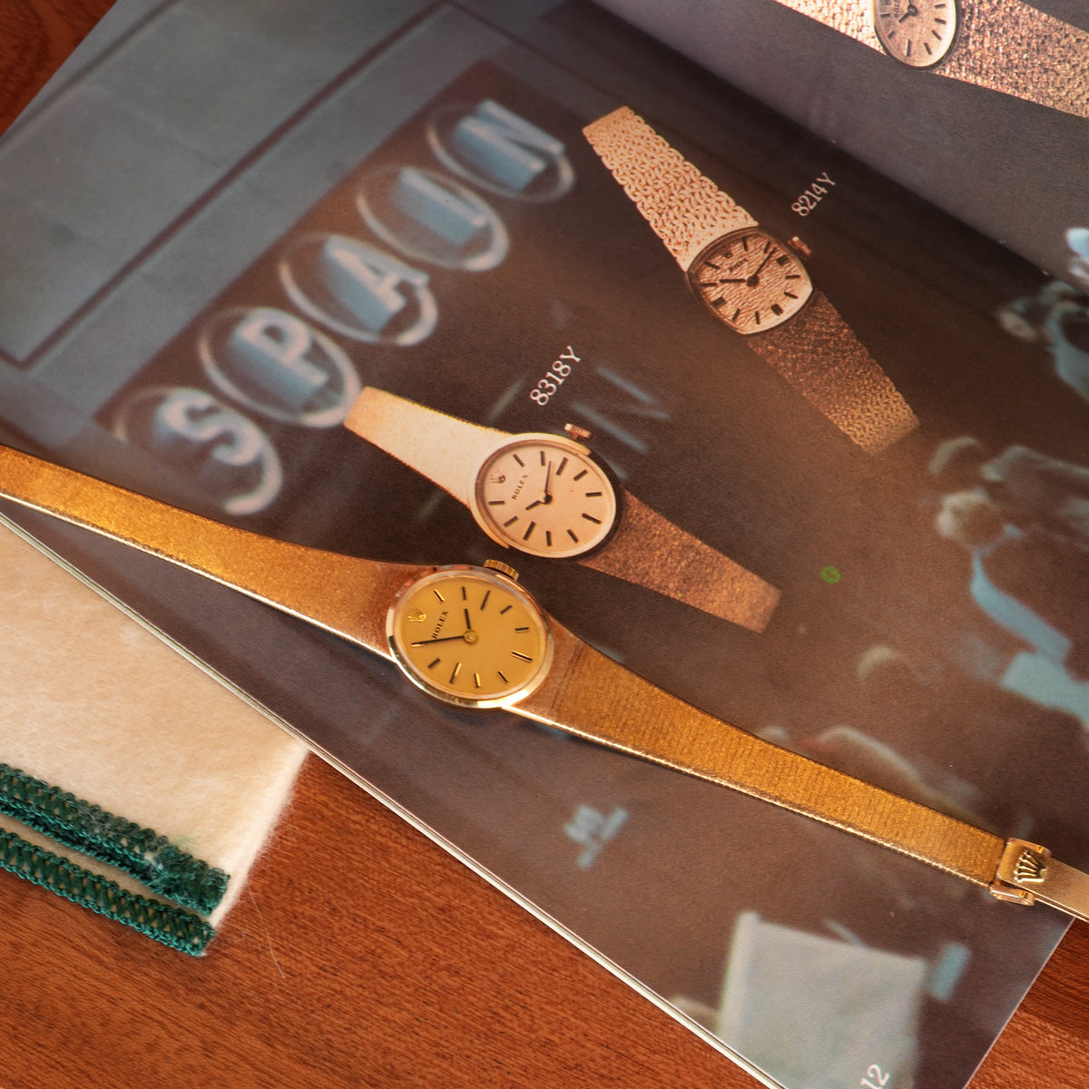 1987 NEW OLD STOCK Rolex 8318 Ladies Cocktail Watch Oval Shape 14K Solid with Box and Papers
