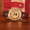 1983 OMEGA REF. 156.003 PHASE DE LUNE Triple Calendar Moon Phase 18k Gold Limited Edition