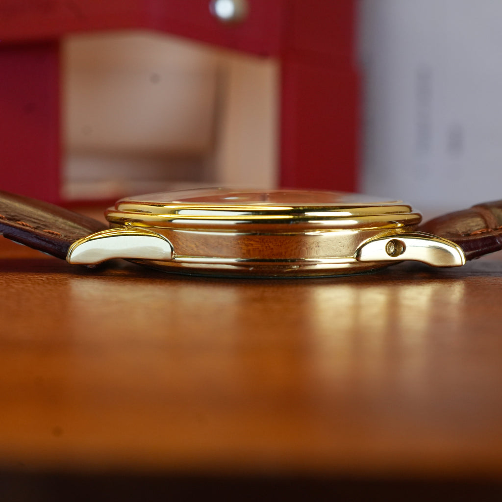 1983 OMEGA REF. 156.003 PHASE DE LUNE Triple Calendar Moon Phase 18k Gold Limited Edition