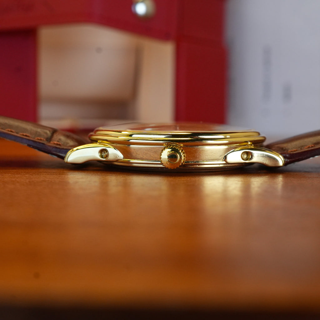 1983 OMEGA REF. 156.003 PHASE DE LUNE Triple Calendar Moon Phase 18k Gold Limited Edition