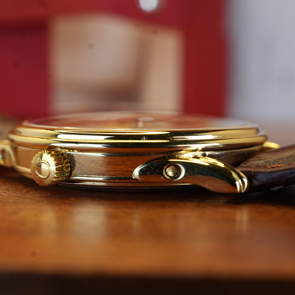 1983 OMEGA REF. 156.003 PHASE DE LUNE Triple Calendar Moon Phase 18k Gold Limited Edition