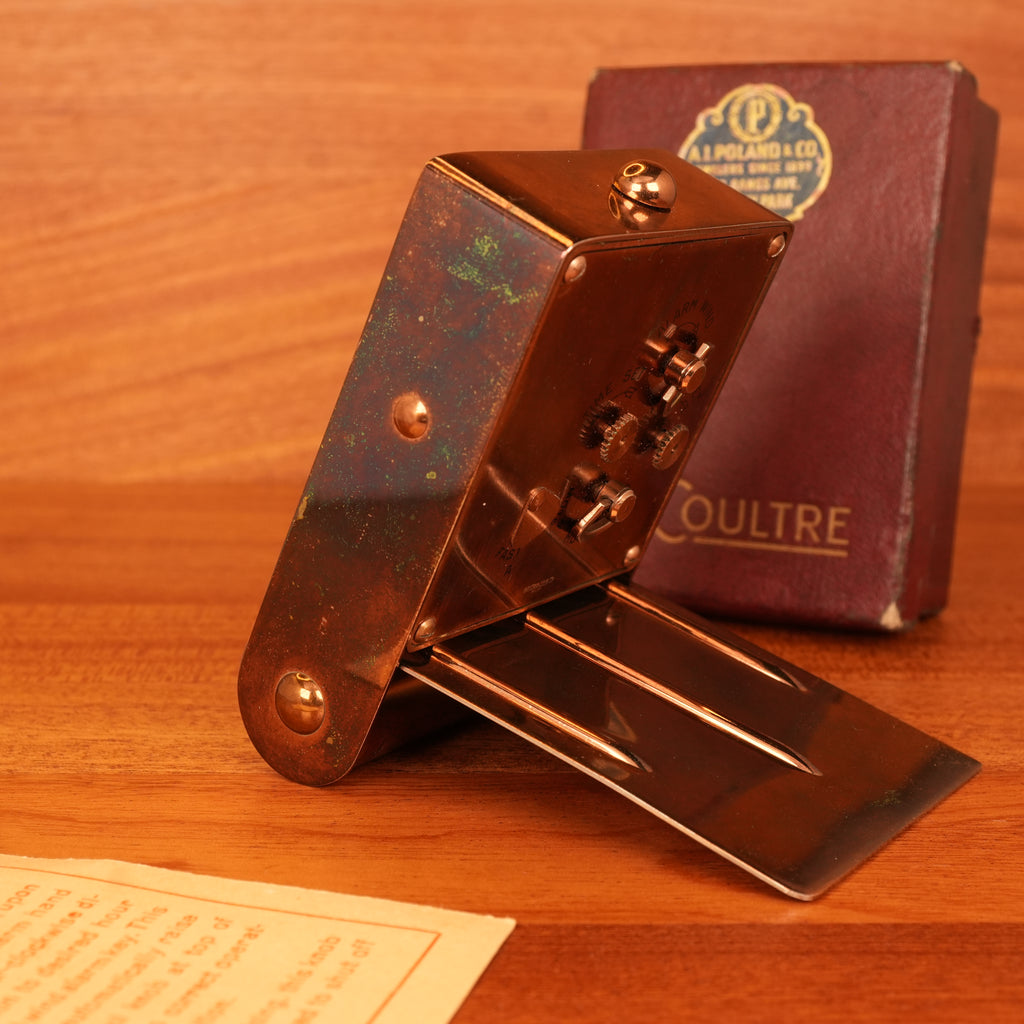 1940s Jaeger-LeCoultre LeCoultre Rose Gold Travel Alarm Clock Original Box & Papers