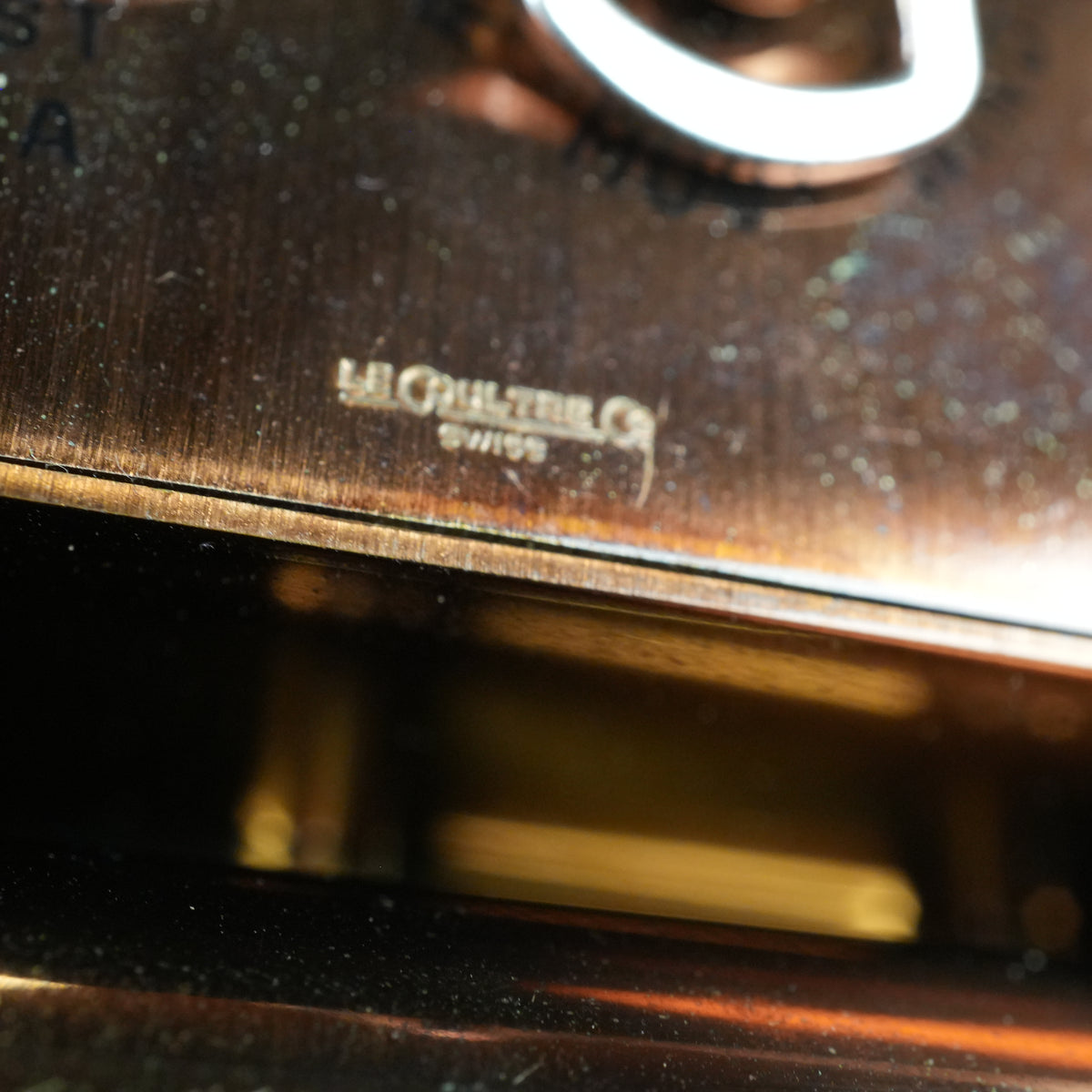 1940s Jaeger-LeCoultre LeCoultre Rose Gold Travel Alarm Clock Original Box & Papers