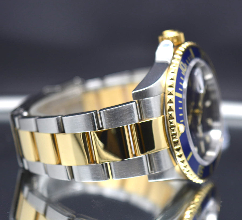Rolex Submariner Blue Dial – 16613 Gold & Steel- No Holes Case