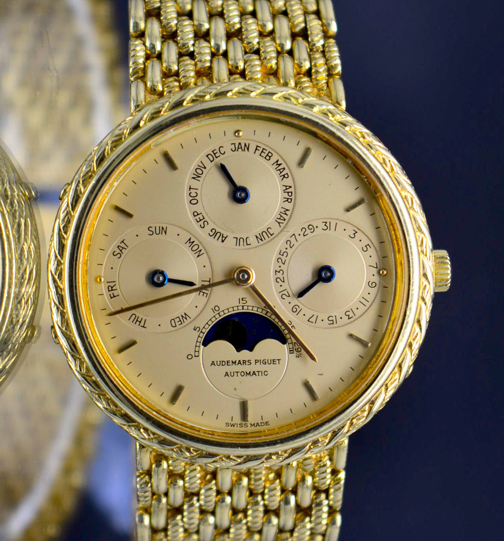Vintage 18k Yellow Gold Audemars Piguet Quantieme Perpetuel Automatic