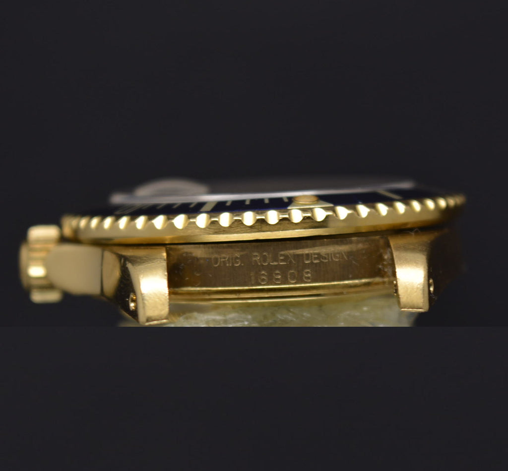 Rolex Submariner 16808 Gold Tropical Green Dial Full Set Papers