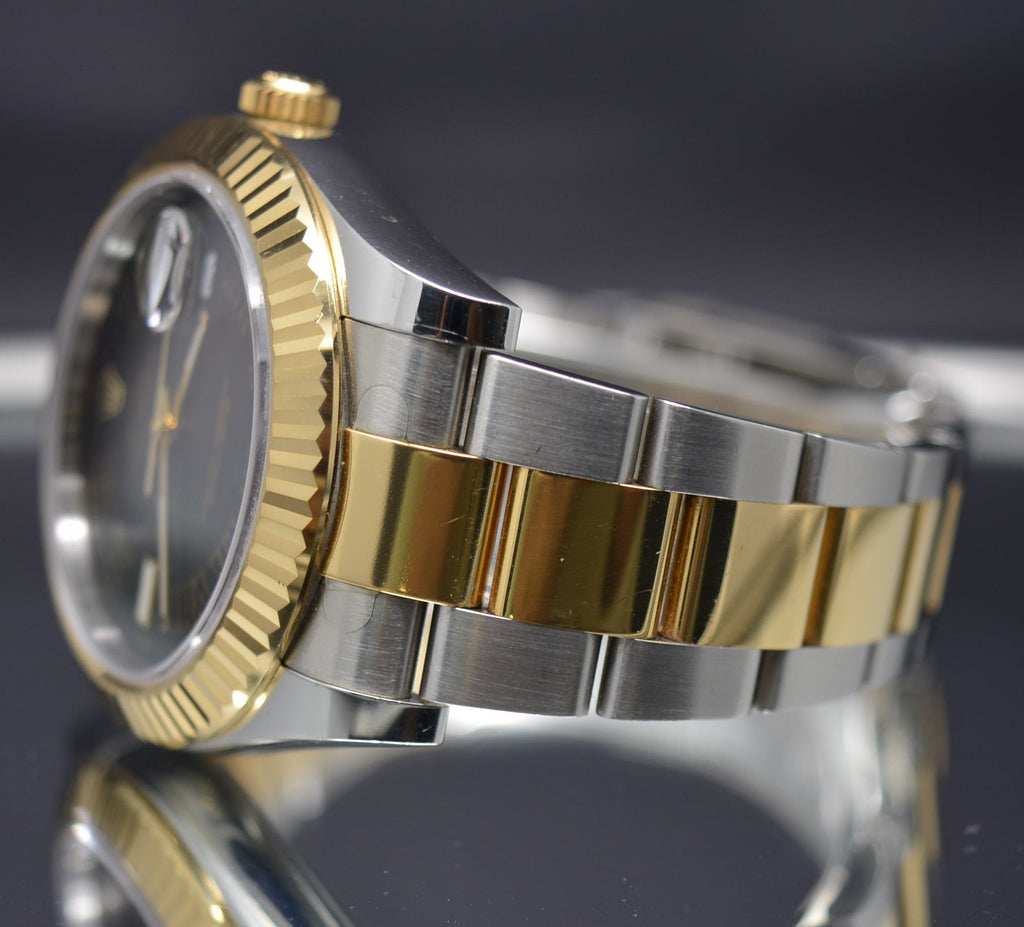 Rolex Datejust II 2 116333 Mens 41mm Roman 18k Gold SS 2015 Box & Papers