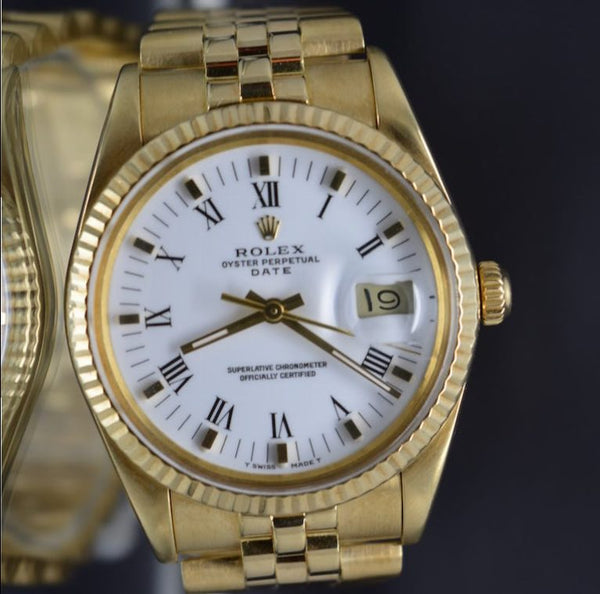 Rolex Date 15037 Solid 14k Gold