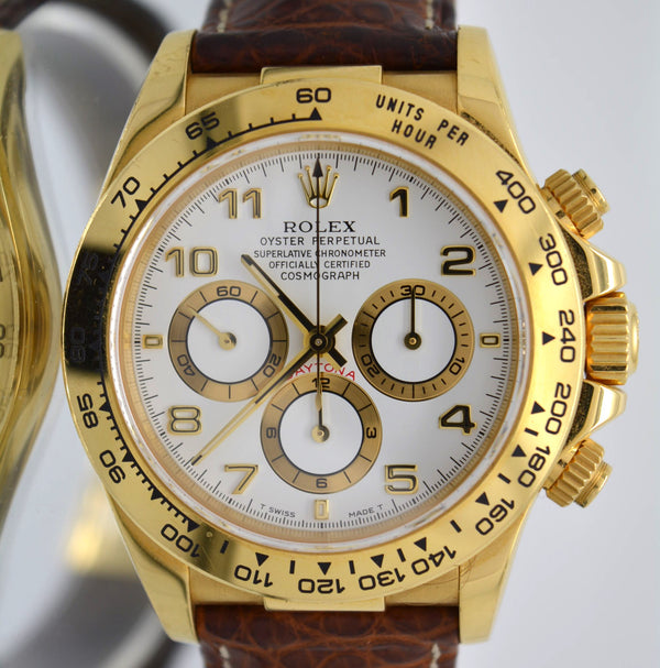 Rolex 16518 Daytona Zenith Movement Yellow Gold 18k Box Papers Never Polished
