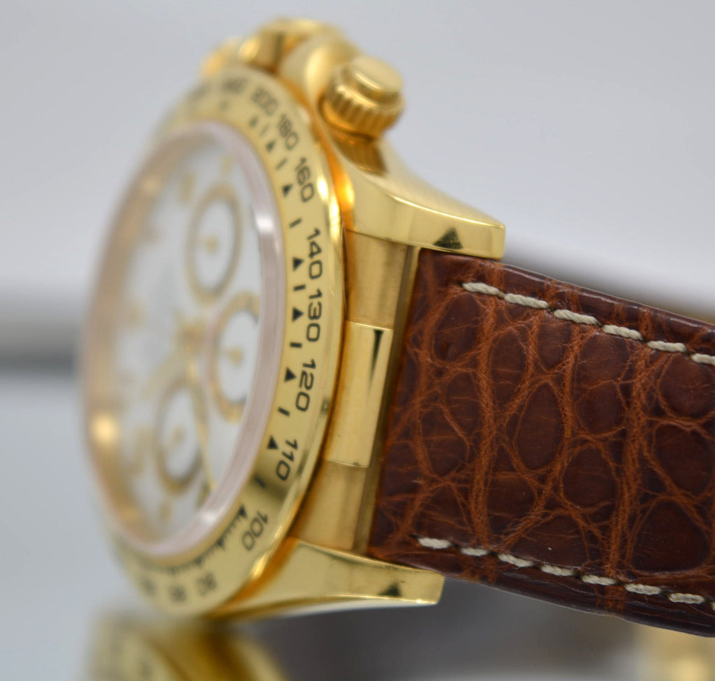 Rolex 16518 Daytona Zenith Movement Yellow Gold 18k Box Papers Never Polished