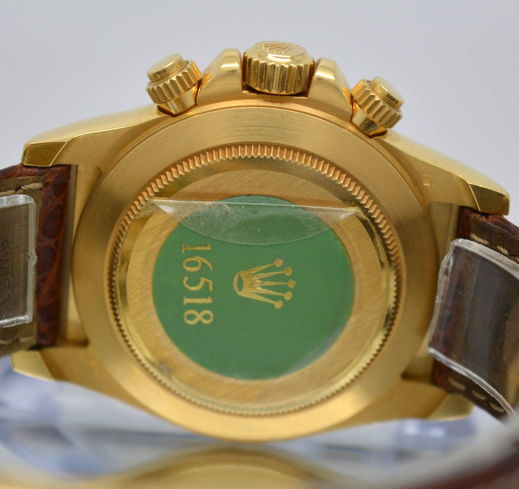 Rolex 16518 Daytona Zenith Movement Yellow Gold 18k Box Papers Never Polished