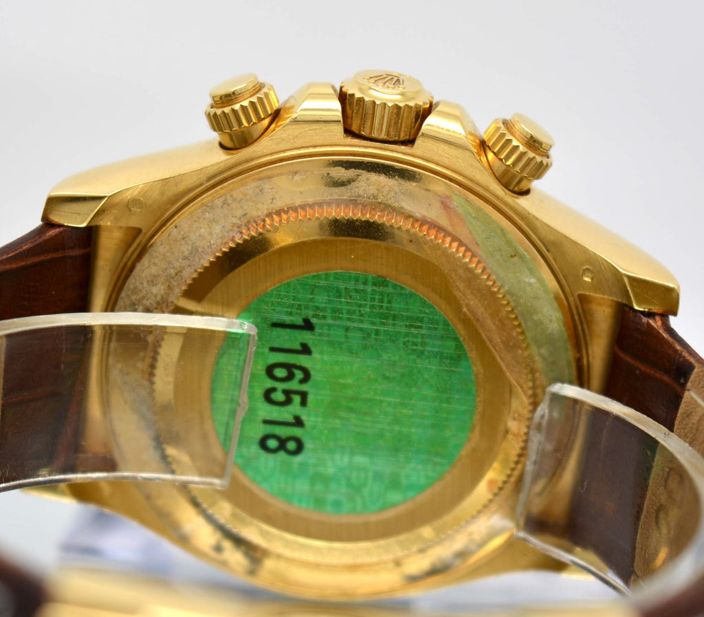 Rolex 116518 Daytona Yellow solid Gold 18k Factory Dark Mother of Pearl Dial
