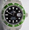 Rolex 16610LV Submariner 50th Anniversary Green M Serial UNPOLISHED