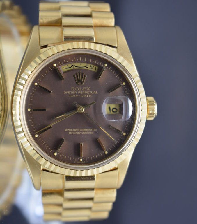 Rolex Day-Date 1803 Yellow Gold/Chocolate Arabic Dial (AKA PRESIDENT)-FULL SET