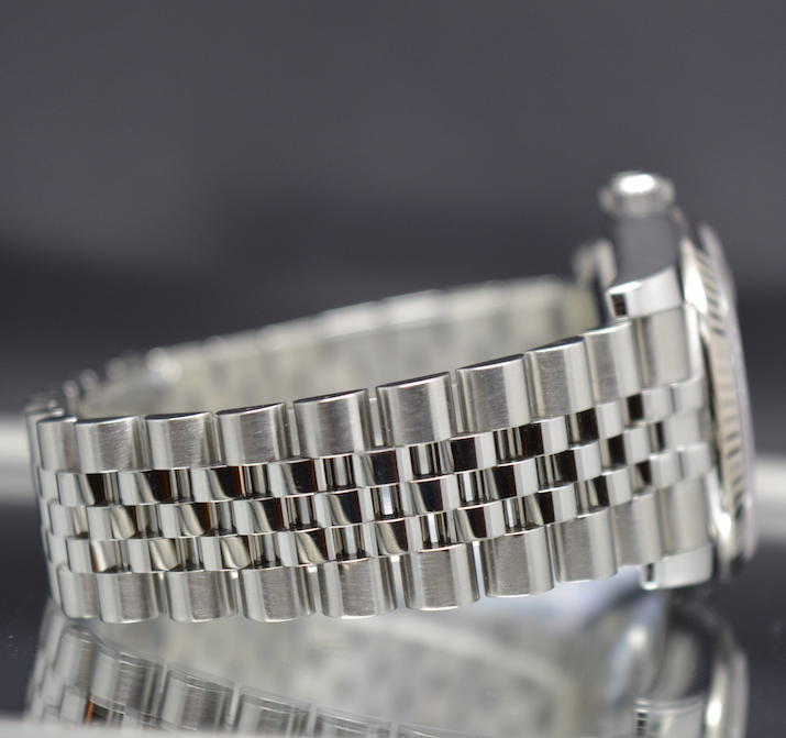 Rolex Datejust 116234 Steel 18K Fluted Bezel Silver Two Tone Dial