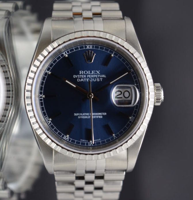 Rolex DateJust 16220 Blue Dial