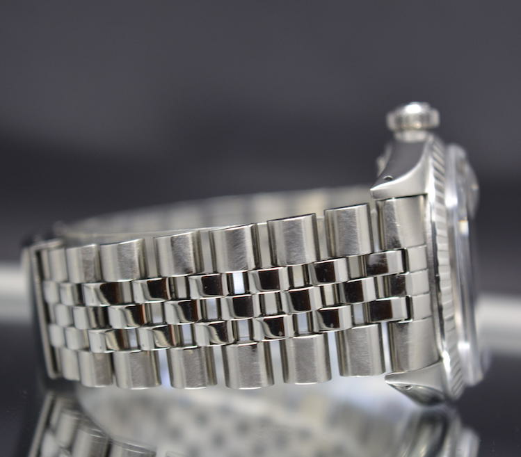 Rolex Datejust 1603 Stainless Steel/18K White Gold “Wide Boy” Dial