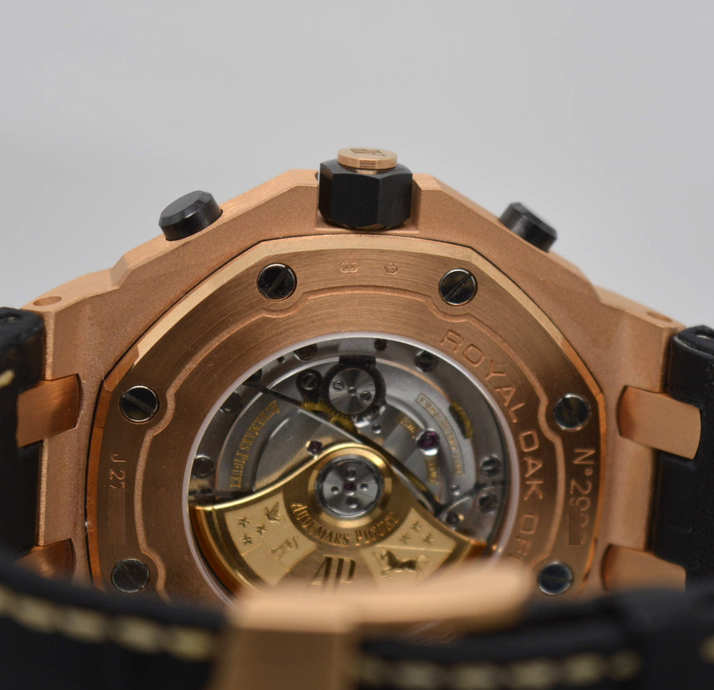 Audemars Piguet 18K Rose Gold Royal Oak Offshore Chronograph Leather Unworn