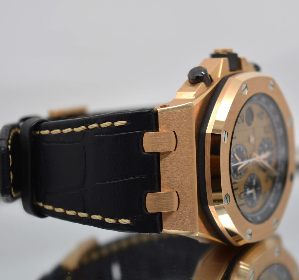 Audemars Piguet 18K Rose Gold Royal Oak Offshore Chronograph Leather Unworn