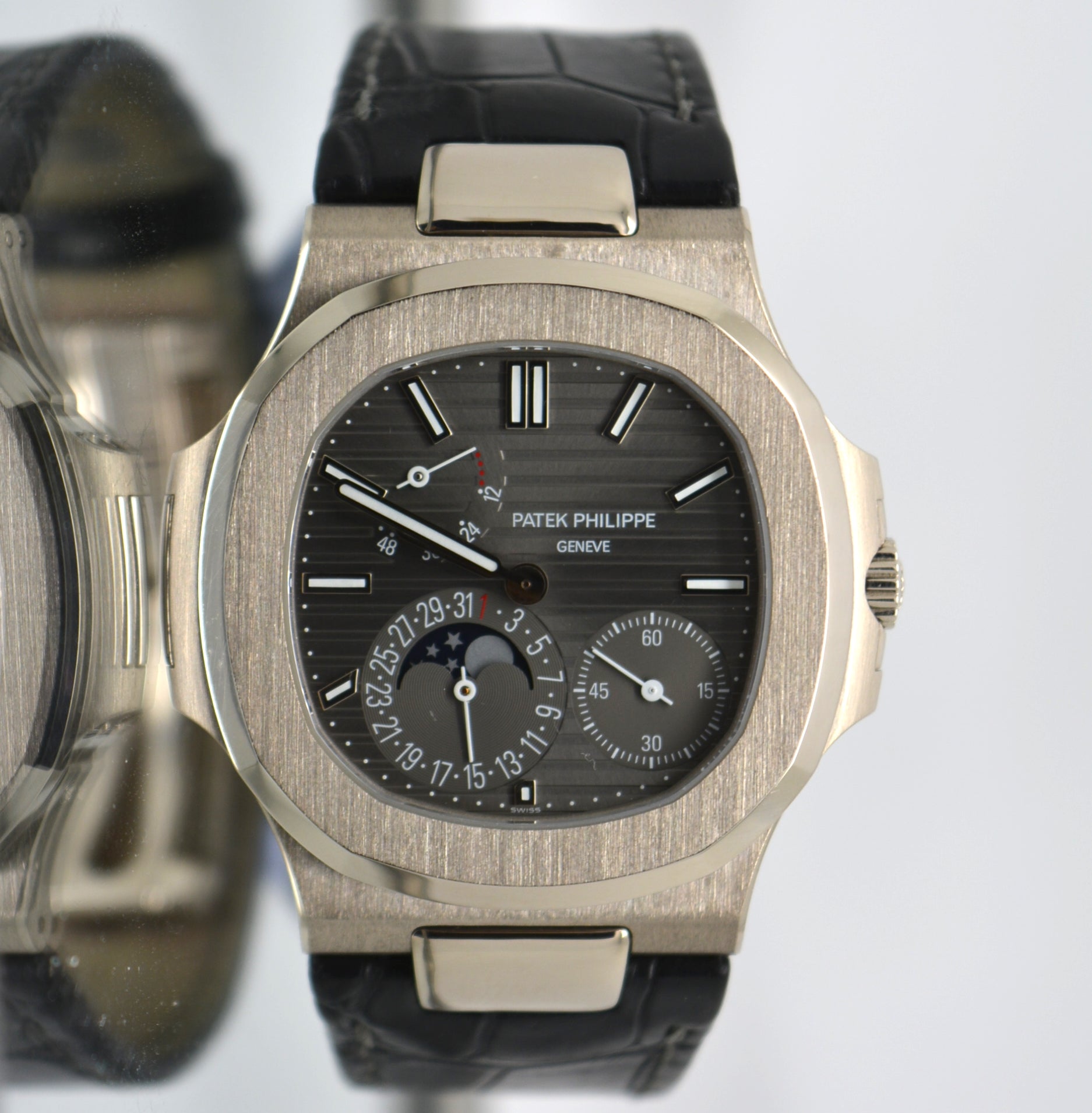 PATEK PHILIPPE 5712G-001 Nautilus Moon Phases 18K White Gold 2014 BOX & PAPERS