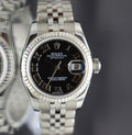 Rolex DateJust 179174 18k Gold/Steel Black Roman Dial- Full Set