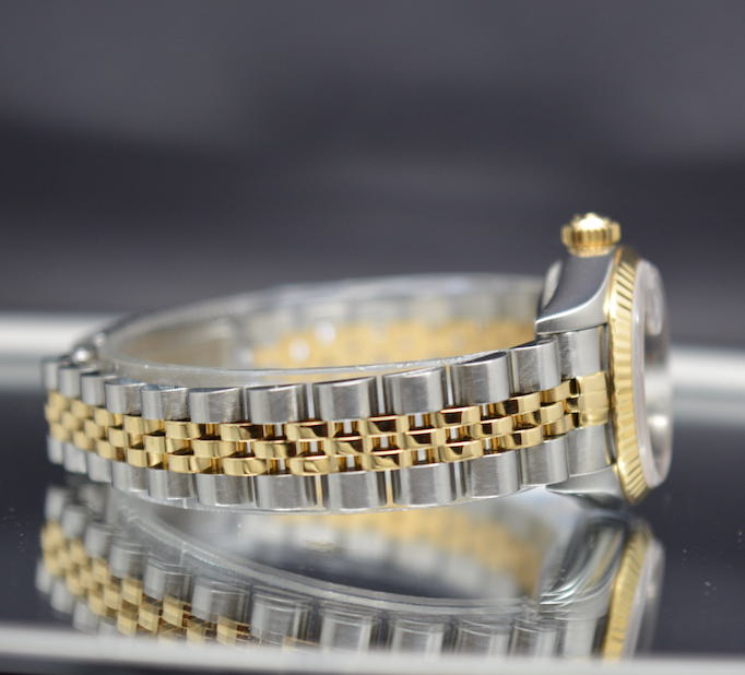 Rolex DateJust 69173 18k Gold/Steel Diamonds Black Dial
