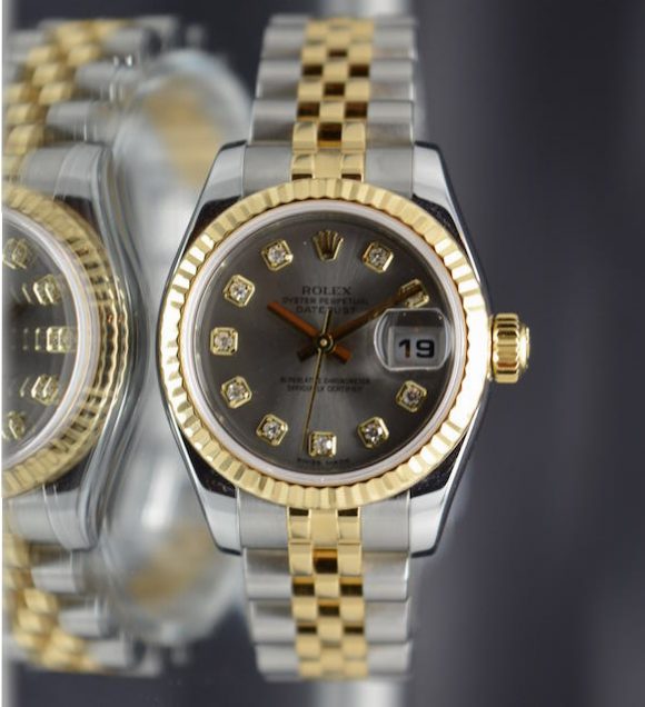 Rolex DateJust 179173 18k Gold/Steel Factory Diamonds Dial