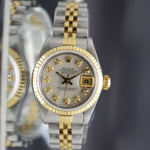 Rolex DateJust 69173 18k Gold/Steel Diamonds Mother Of Pearl Dial