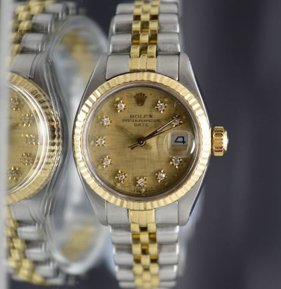 Rolex DateJust 69173 18k Gold/Steel Diamonds Dial