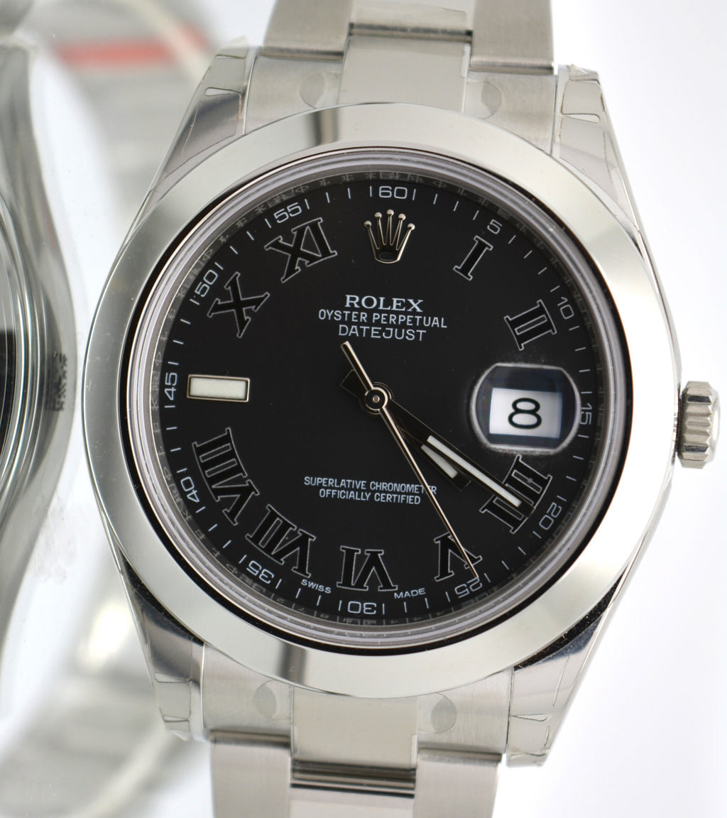Unworn Rolex 116300 Datejust II 41mm SS Gray Roman Dial box and card 2017