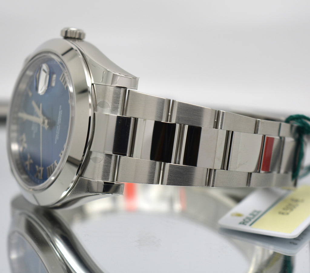 Unworn Rolex 116300 Datejust II 41mm SS Blue Roman Dial box and card 2017