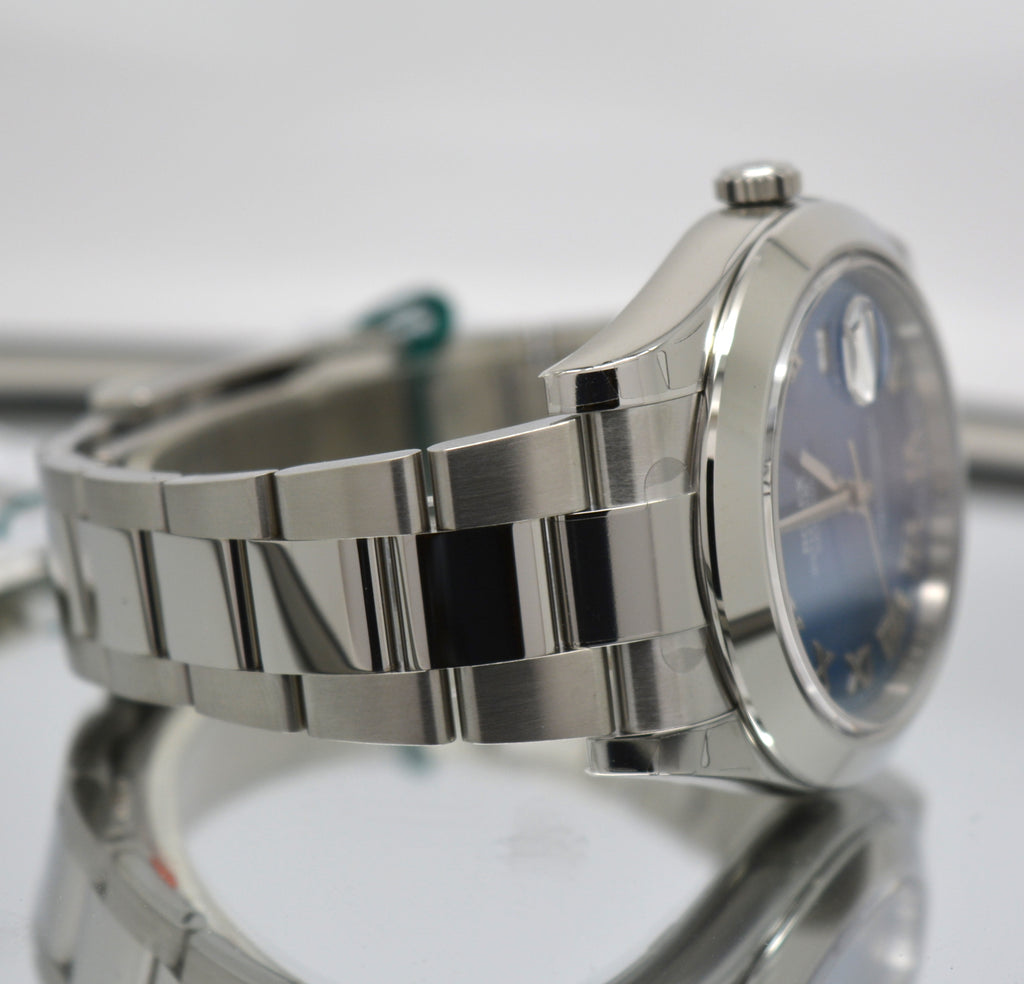 Unworn Rolex 116300 Datejust II 41mm SS Blue Roman Dial box and card 2017