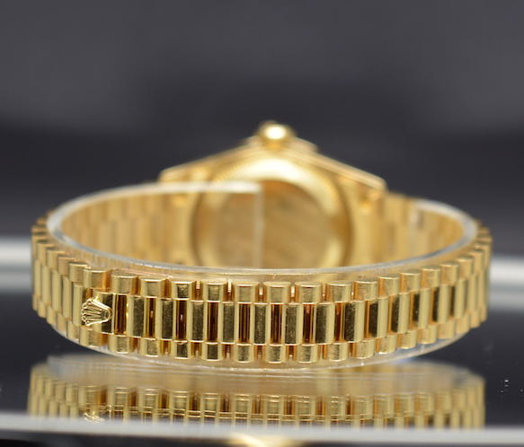 Rolex DateJust 69138 18k Gold President Factory Diamonds Dial & Bezel