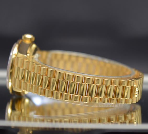 Rolex DateJust 69138 18k Gold President Factory Diamonds Dial & Bezel