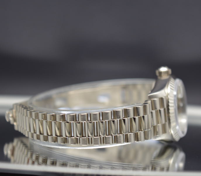 Rolex DateJust 69179 18k White Gold President Factory Diamonds