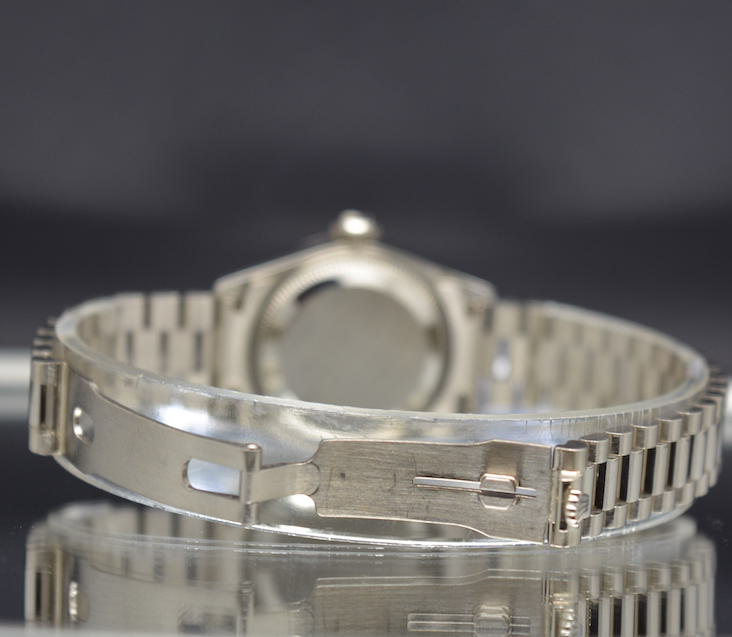Rolex DateJust 69179 18k White Gold President Factory Diamonds