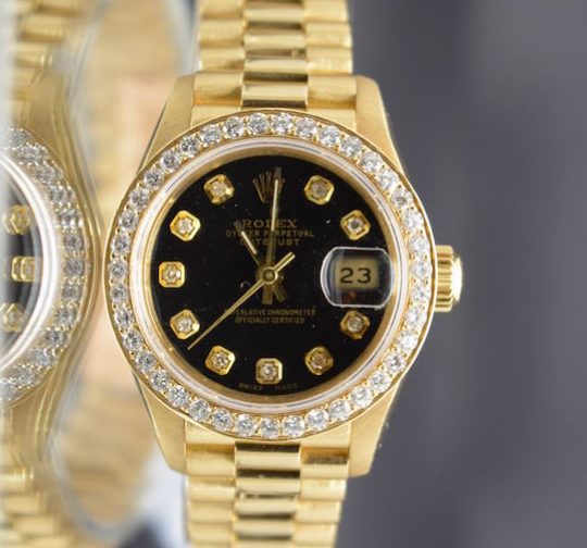 Rolex DateJust 69178 18k Gold President Diamonds Dial & Bezel