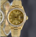 Rolex DateJust 69138 18k Gold President Factory Diamonds Dial & Bezel