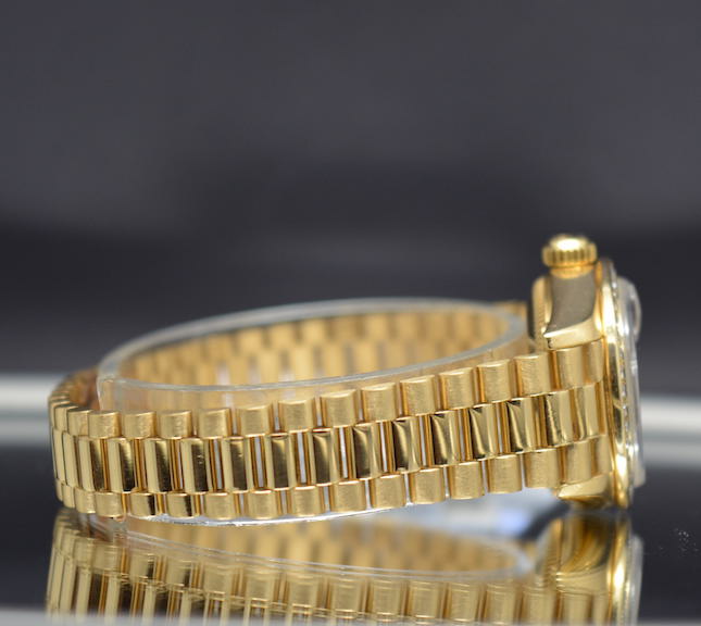 Rolex DateJust 69138 18k Gold President Factory Diamonds Dial & Bezel