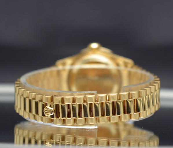 Rolex DateJust 69138 18k Gold President Factory Diamonds Dial & Bezel