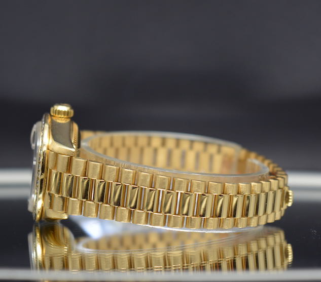 Rolex DateJust 69138 18k Gold President Factory Diamonds Dial & Bezel