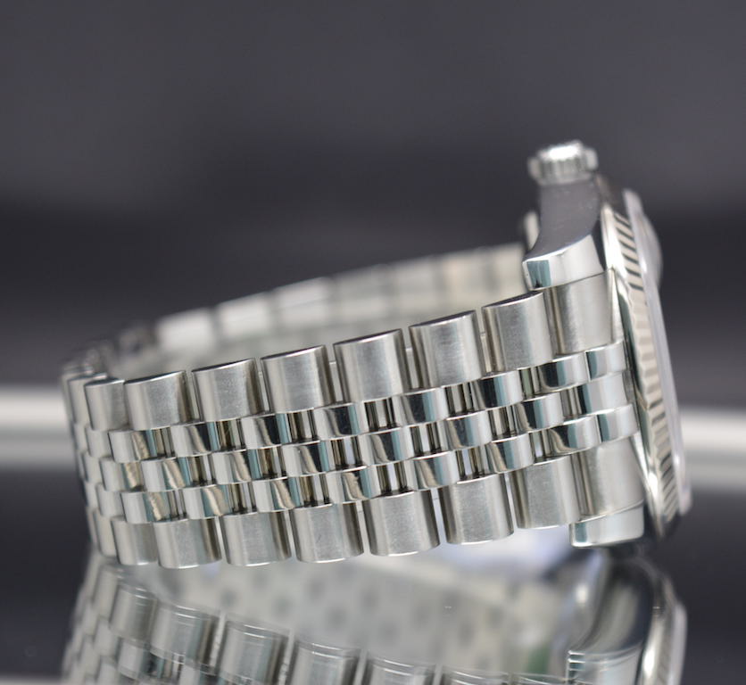 Rolex Datejust 116234 Steel 18K Fluted Bezel Bull’s Eye Dial (AKA Tuxedo)
