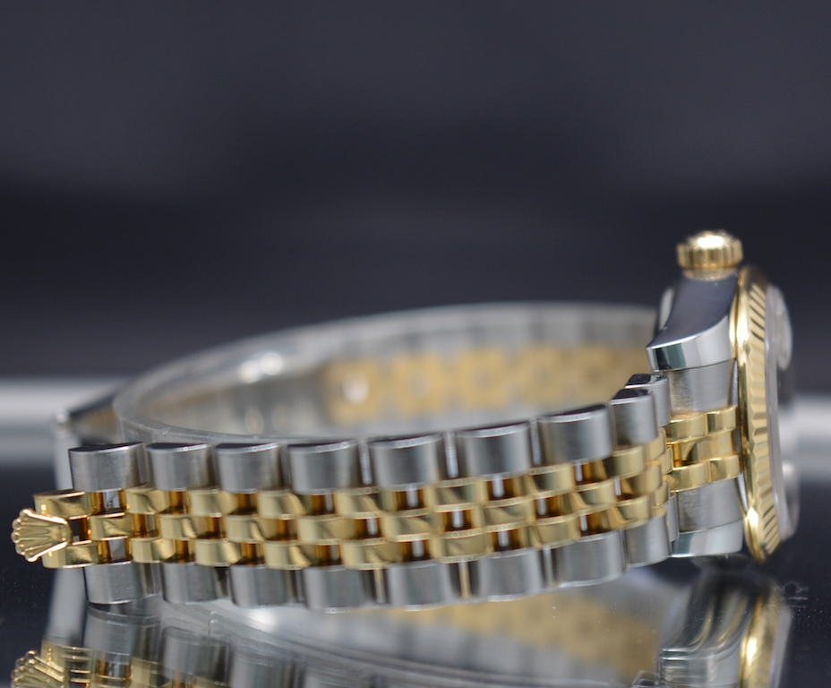 Rolex DateJust 179173 18k Gold/Steel Silver Factory Diamonds Dial