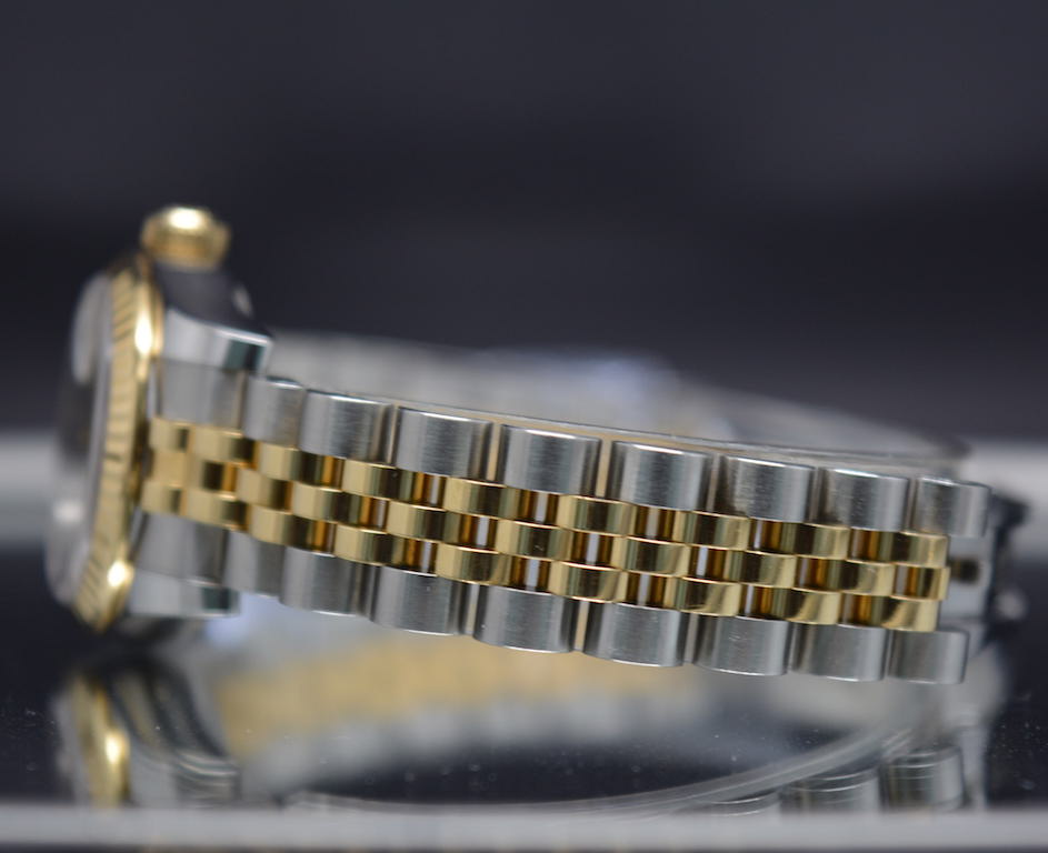 Rolex DateJust 179173 18k Gold/Steel Silver Factory Diamonds Dial