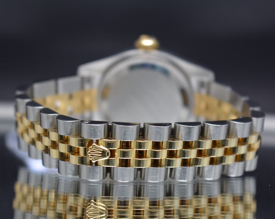 Rolex DateJust 179173 18k Gold/Steel Silver Factory Diamonds Dial