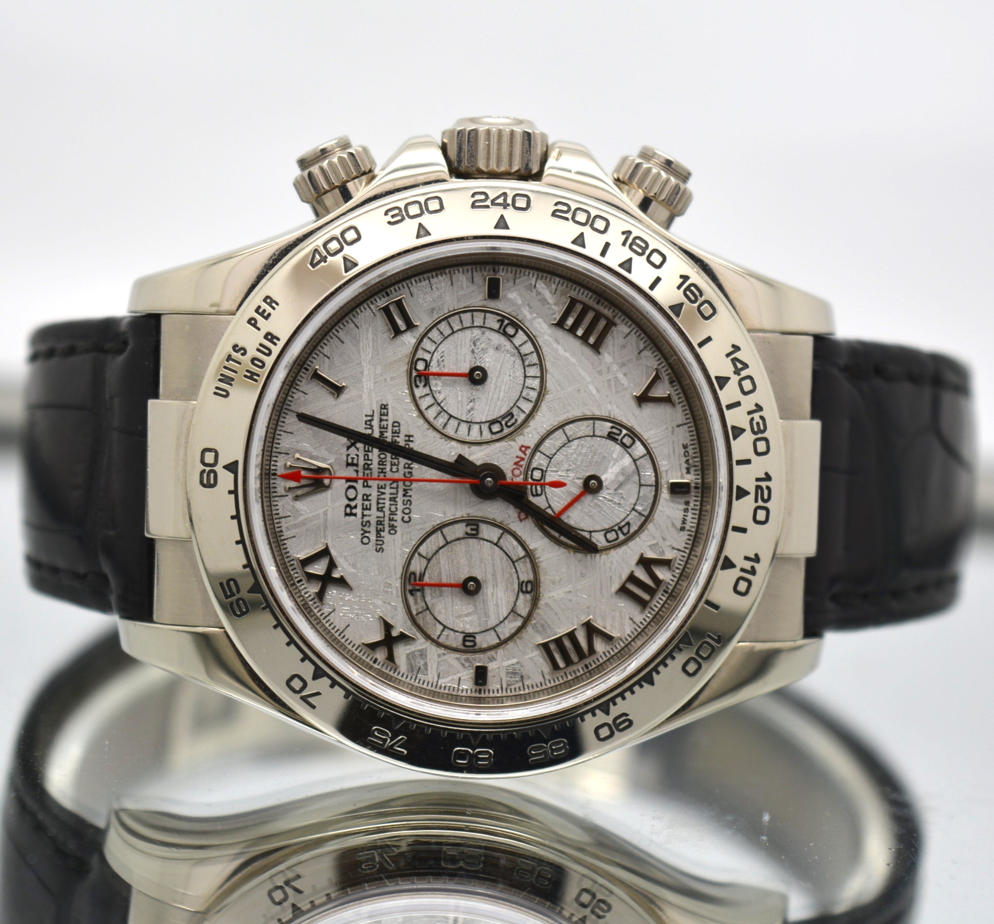 Rolex Daytona 116519 18k White Gold Meteorite Dial Circa 2005 Full Set papers
