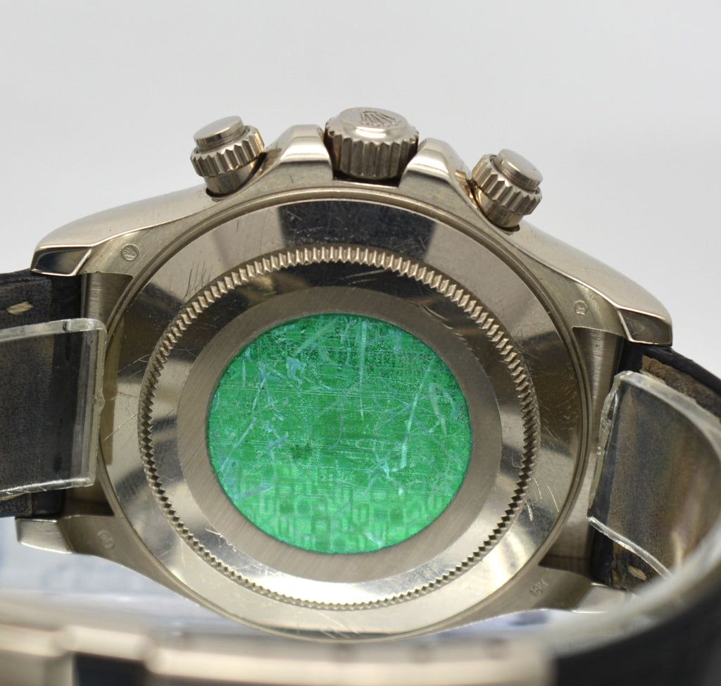 Rolex Daytona 116519 18k White Gold Meteorite Dial Circa 2005 Full Set papers