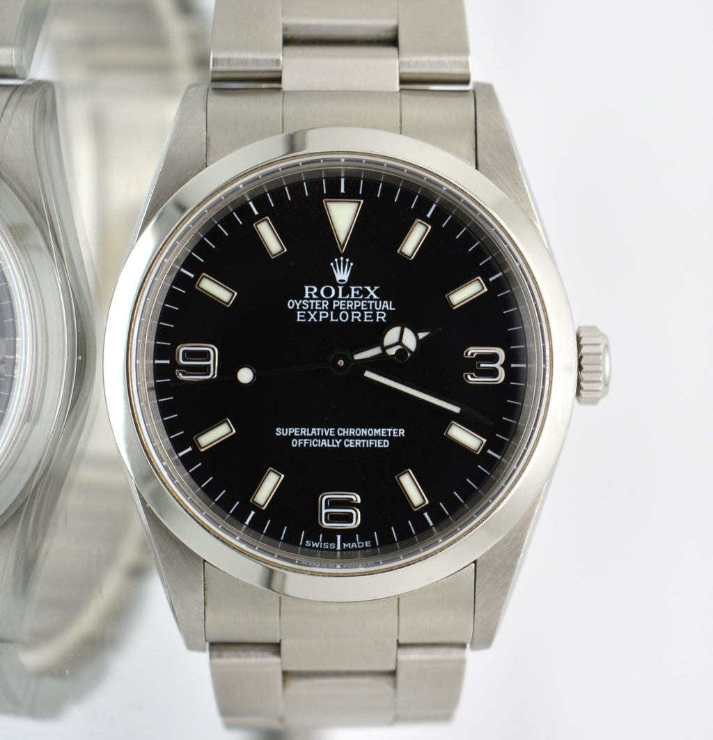 Rolex 14270 Explorer 1 never polished full Set A Serial papers