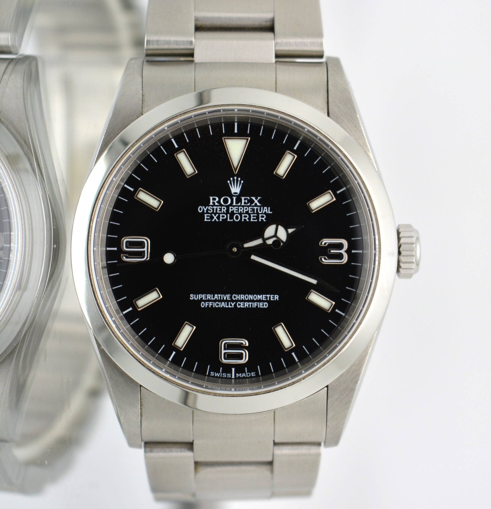 Rolex 14270 Explorer 1 never polished full Set A Serial papers