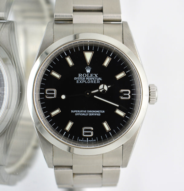 Rolex 14270 Explorer 1 never polished full Set A Serial papers